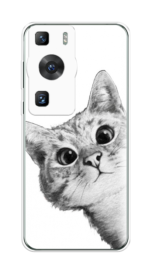 

Чехол Awog на Huawei P60/P60 Pro "Кот рисунок черно-белый", Черный, 6121050-1