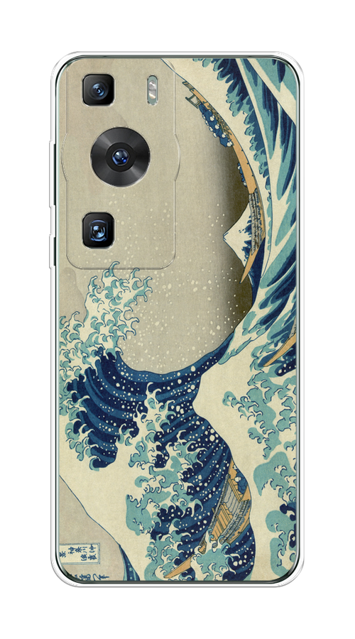 

Чехол Awog на Huawei P60/P60 Pro "Большая волна в Канагаве", Серый;синий;голубой, 6121050-1
