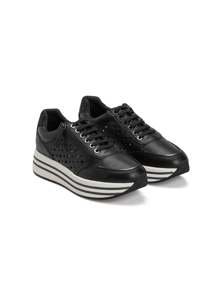 

Кроссовки женские GEOX 1389530 черные 40 EU, Черный, 001389530