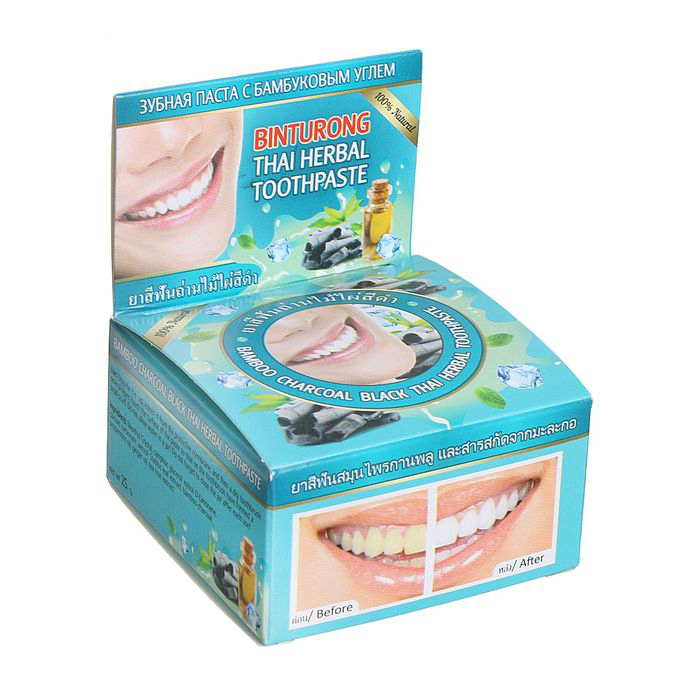 Зубная паста Nina Buda Binturong Bamboo Charcoal BlackThai Herbal Toothpaste  25 г