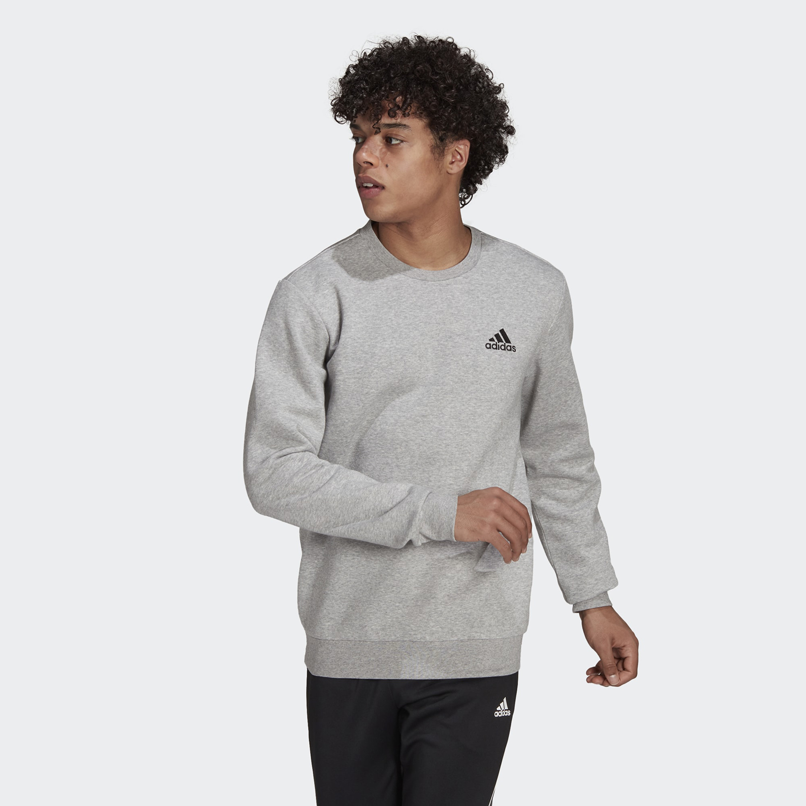 

Толстовка мужская Adidas M FEELCOZY SWT серая M, M FEELCOZY SWT