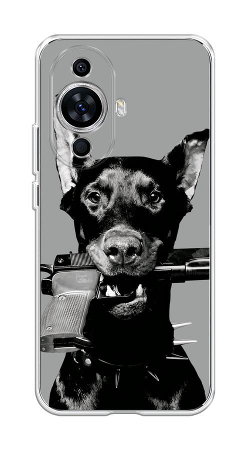 

Чехол Awog на Huawei Nova 11 "Доберман", Серый, 6121250-1