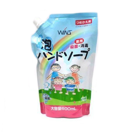 Семейное жидк. мыло-пенка для рук Nihon Detergent Wins Hand soup с антибакт.эф. 600 мл