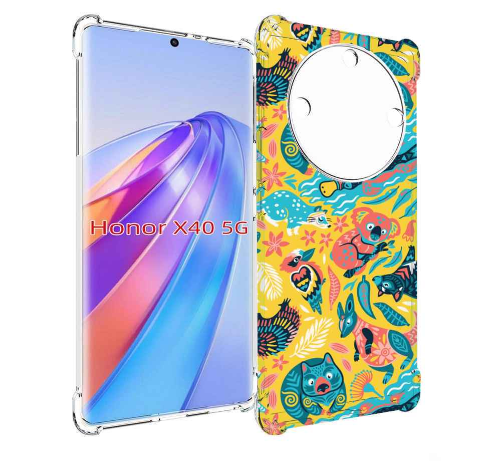 

Чехол MyPads seamless-pattern для Honor X40, Прозрачный, Tocco