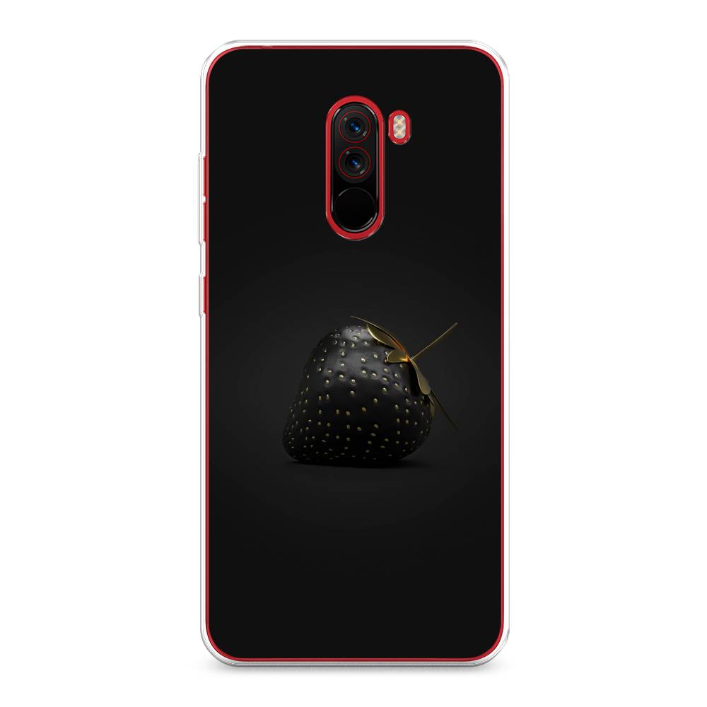 фото Силиконовый чехол "черная клубника" на xiaomi pocophone f1 awog