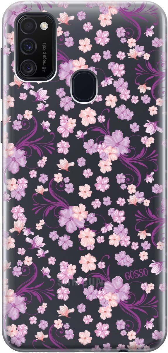 

Чехол на Samsung Galaxy M21/M30s с принтом "Lilac Flowers" прозрачный, Прозрачный;фиолетовый, 0