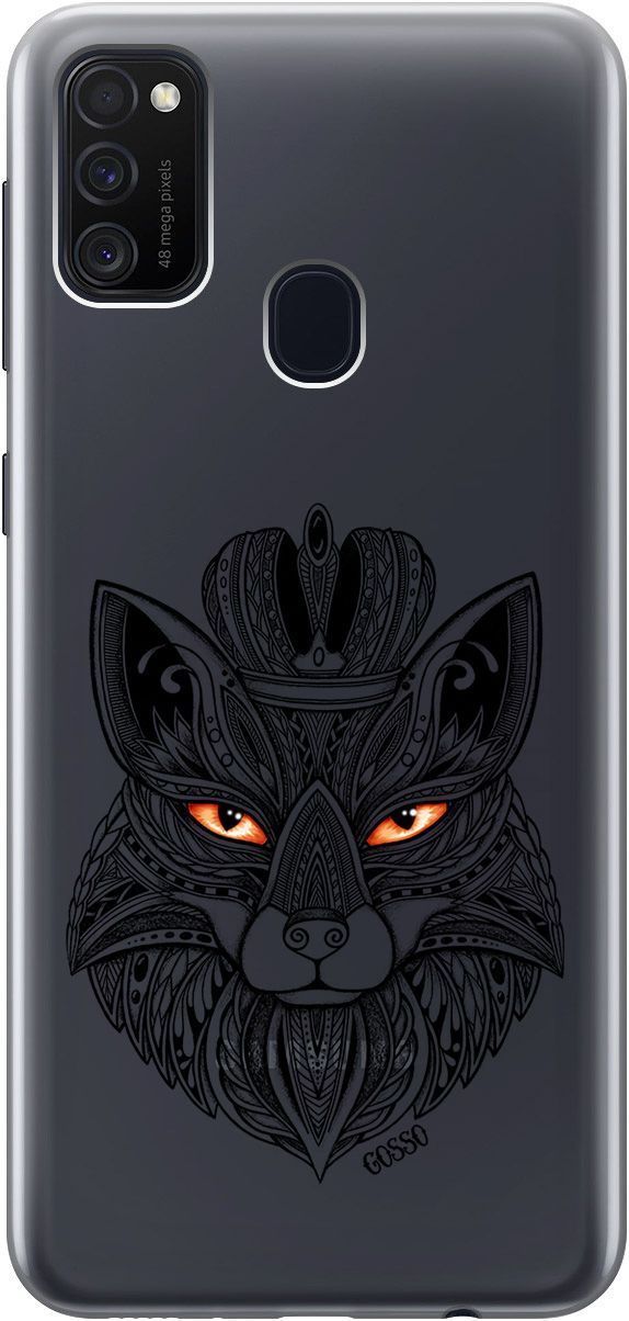 

Чехол на Samsung Galaxy M21/M30s с принтом "Fox Queen" прозрачный, Прозрачный;серый, 0