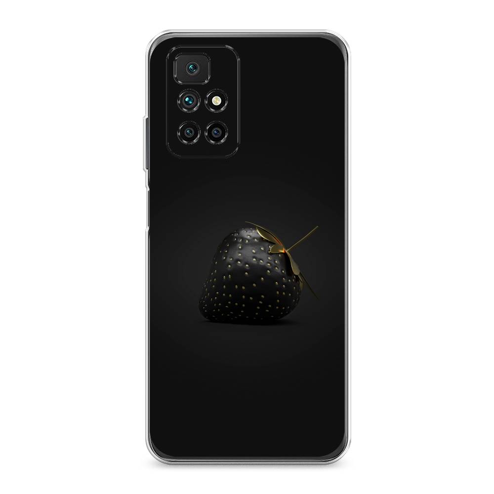 

Чехол Awog на Xiaomi Redmi 10 "Черная клубника", Разноцветный, 311350-10