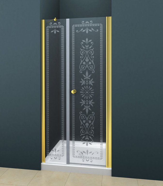 

Душевая дверь в нишу Cezares ROYAL PALACE-A-B-11-100+90-CP-G стекло прозрачное c матовым