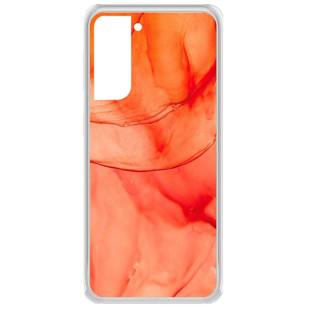 

Чехол-накладка Krutoff Clear Case Абстракт оранж для Samsung Galaxy S21 (G991), Прозрачный