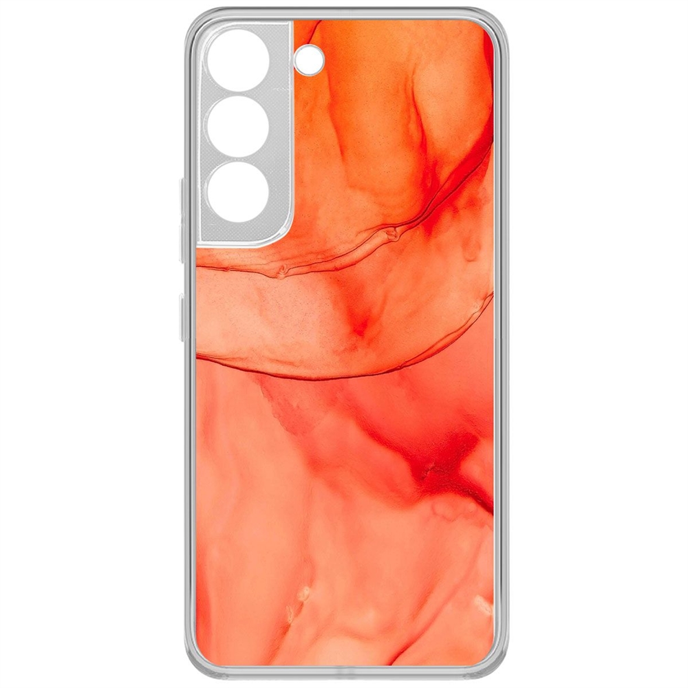 

Чехол-накладка Krutoff Clear Case Абстракт оранж для Samsung Galaxy S22, Прозрачный