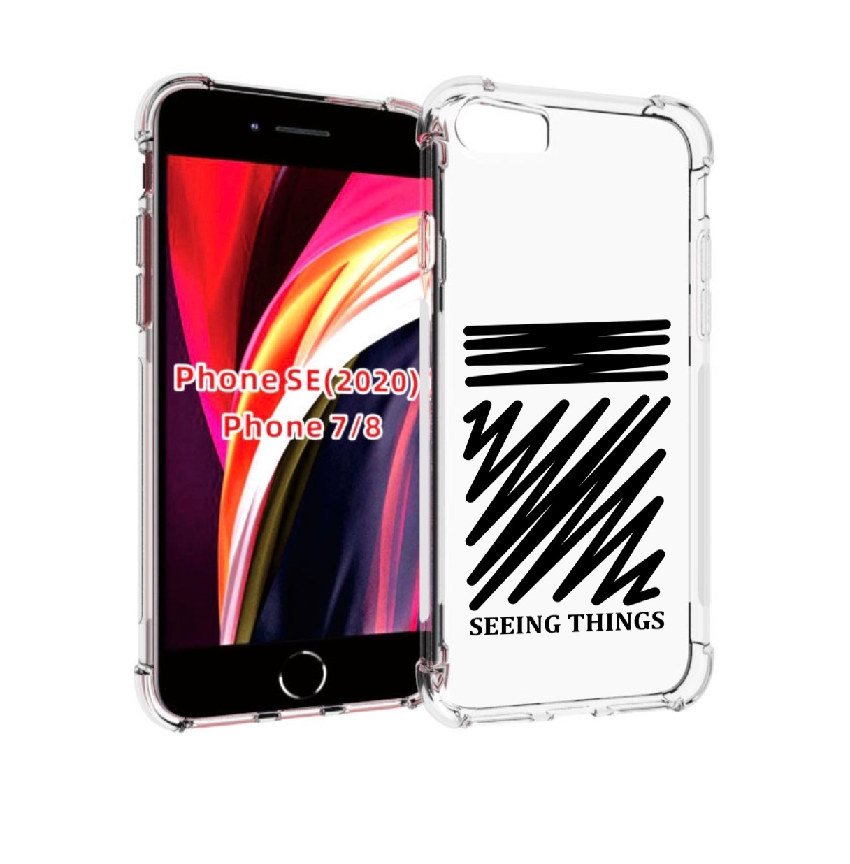 

Чехол MyPads seeing-things для iPhone 7 4.7 / iPhone 8 / iPhone SE 2 (2020), Прозрачный, Tocco