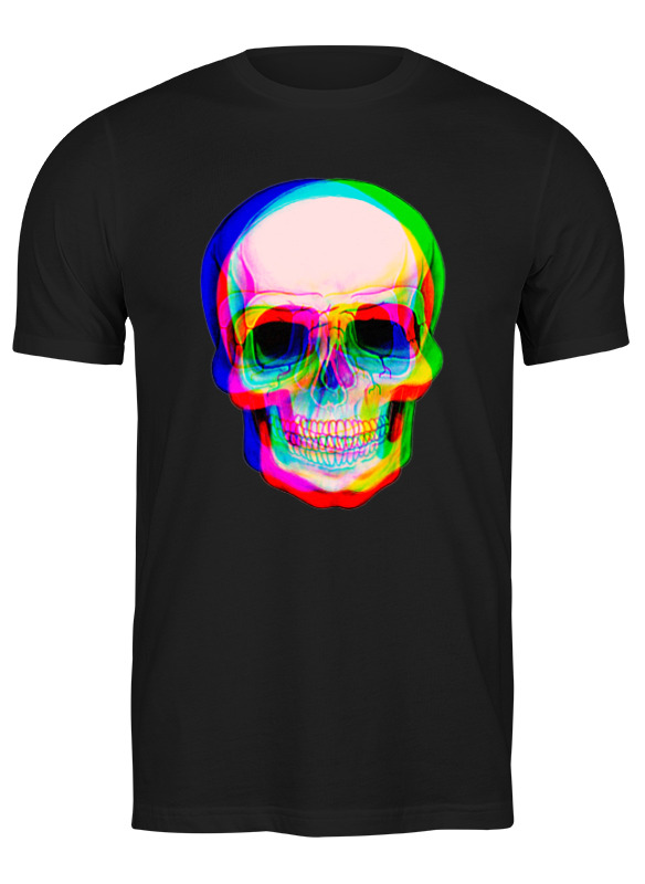 

Футболка мужская Череп 3d Printio черная 2XL, Череп 3d