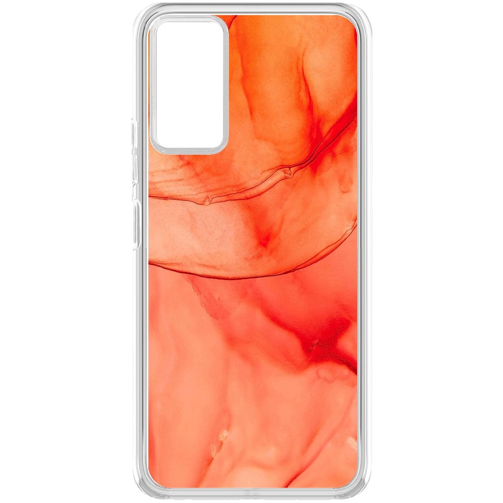 

Чехол-накладка Krutoff Clear Case Абстракт оранж для TECNO Pova 2, Прозрачный