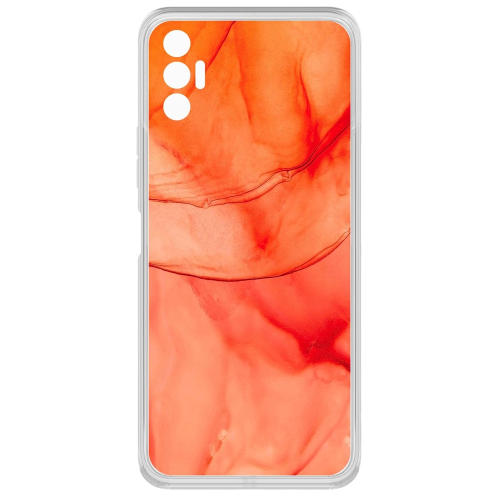 

Чехол-накладка Krutoff Clear Case Абстракт оранж для TECNO Spark 8P, Прозрачный