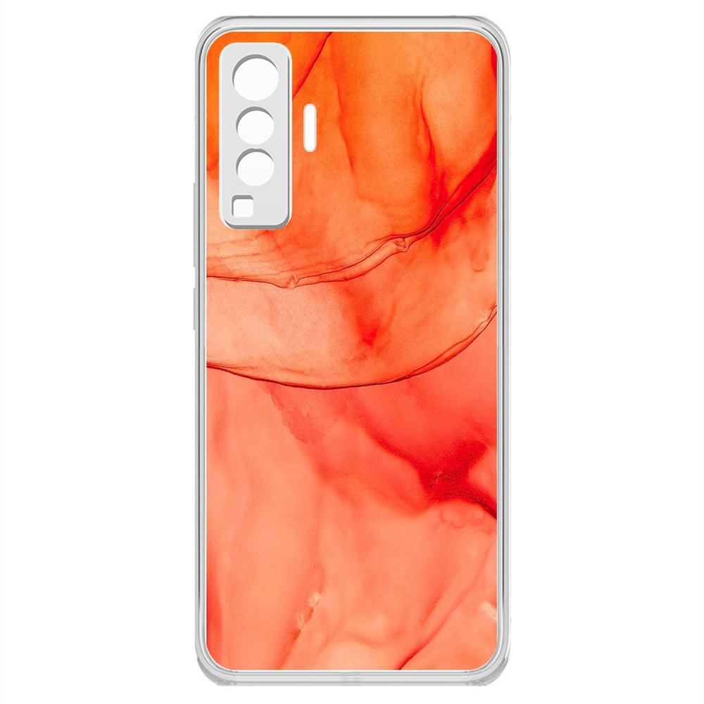 

Чехол-накладка Krutoff Clear Case Абстракт оранж для Vivo X50, Прозрачный