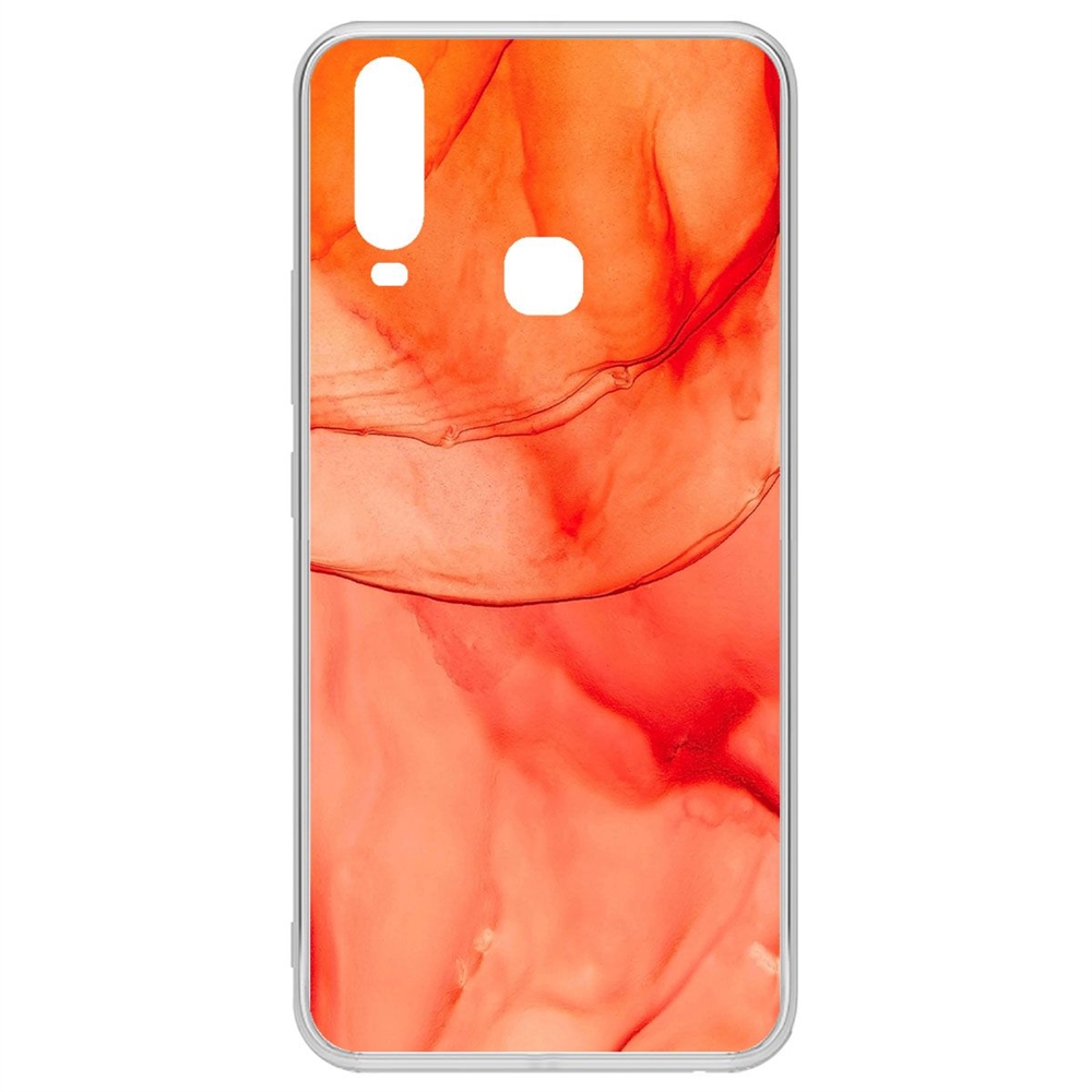 Чехол-накладка Krutoff Clear Case Абстракт оранж для Vivo Y11/Y12/Y17