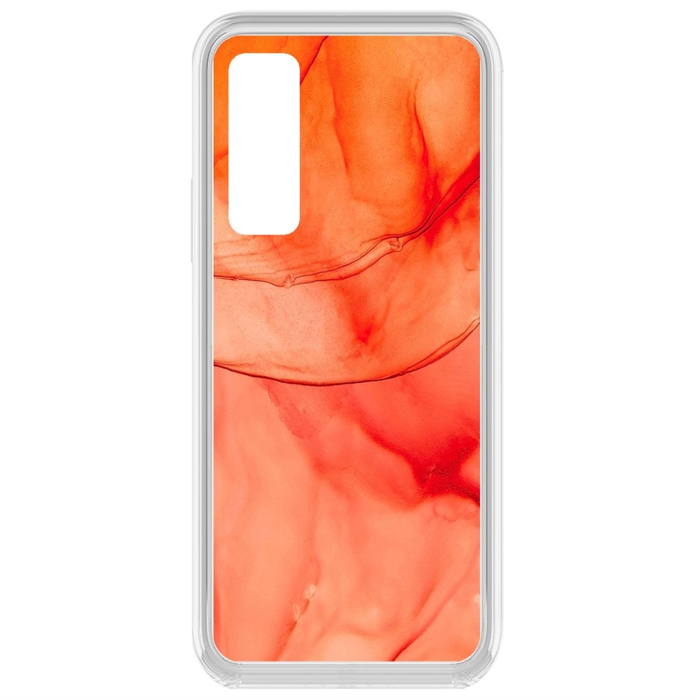 

Чехол-накладка Krutoff Clear Case Абстракт оранж для Vivo Y31, Прозрачный