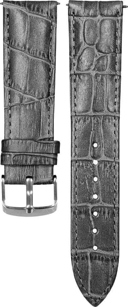

Ремешок кожаный GSMIN Crocodile 22 для Polar Vantage M (Темно-серый)
