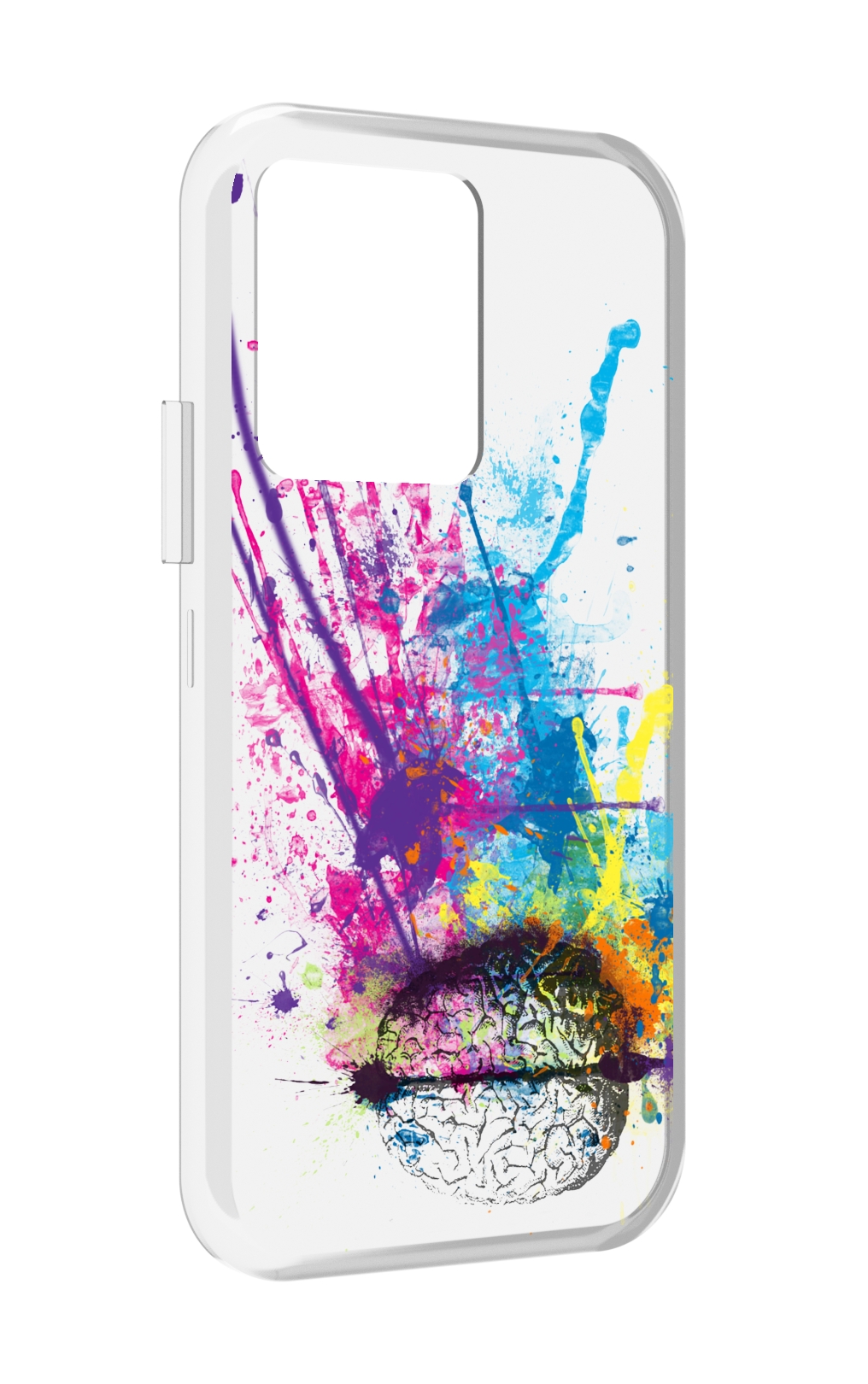 

Чехол MyPads яркий красочный мозг для Vivo iQOO 10, Прозрачный, Tocco