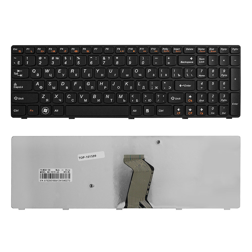 Клавиатура TopON для ноутбука Lenovo IdeaPad Y570, Y570A Series