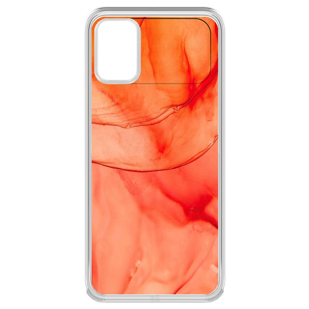 

Чехол-накладка Krutoff Clear Case Абстракт оранж для Xiaomi POCO M3, Прозрачный