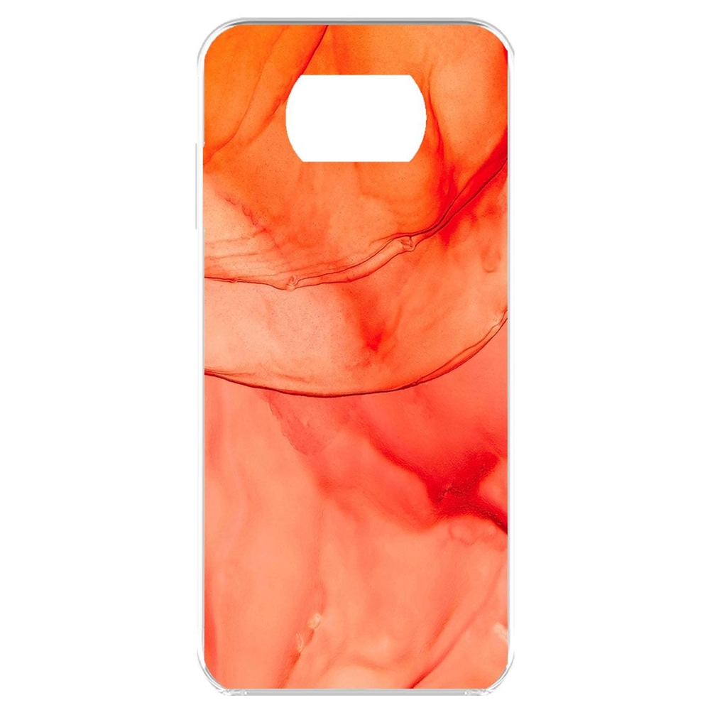 

Чехол-накладка Krutoff Clear Case Абстракт оранж для Xiaomi POCO X3 NFC, Прозрачный