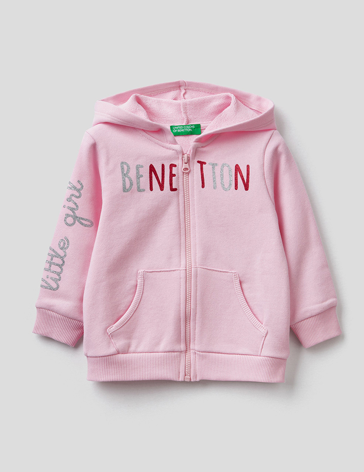 фото Толстовка для девочек benetton цв. розовый р.98 united colors of benetton