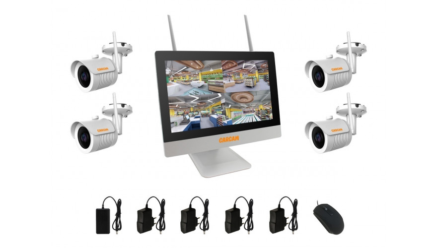 

Готовый комплект видеонаблюдения CARCAM KIT-1080/4 LCD 4 камеры