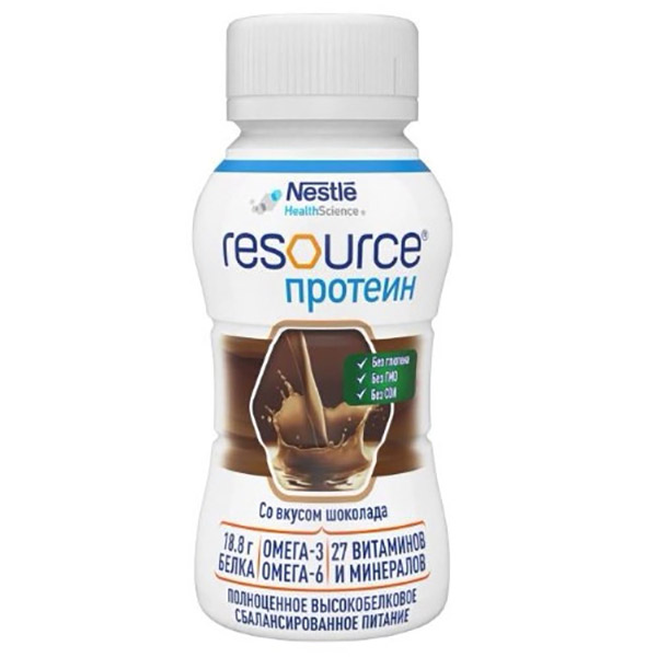 

Resource Protein питание с высоким содержанием белка со вкусом шоколада, 200 мл