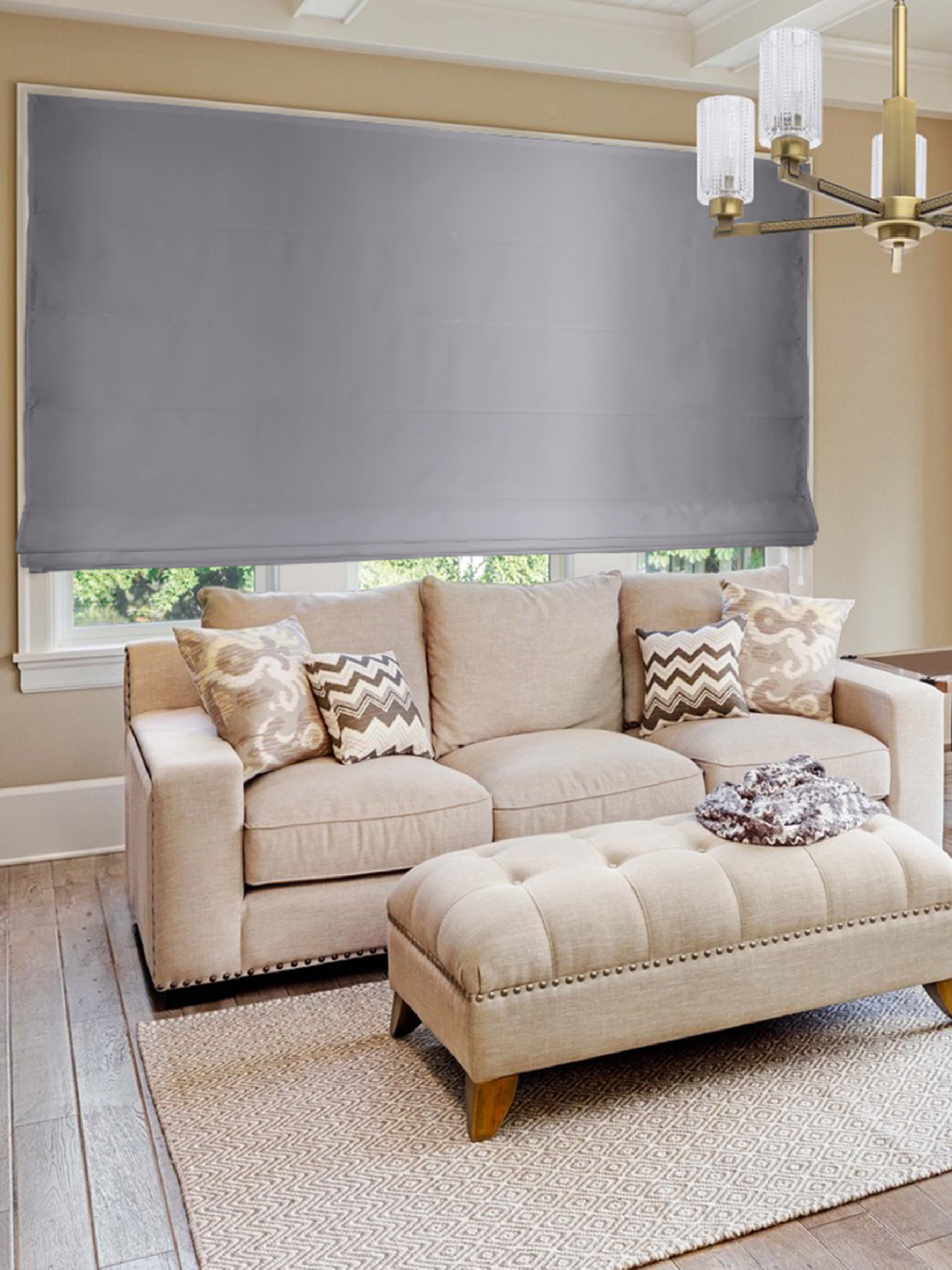 Римская штора Eskar Avery 60х160 см тёмно-серый