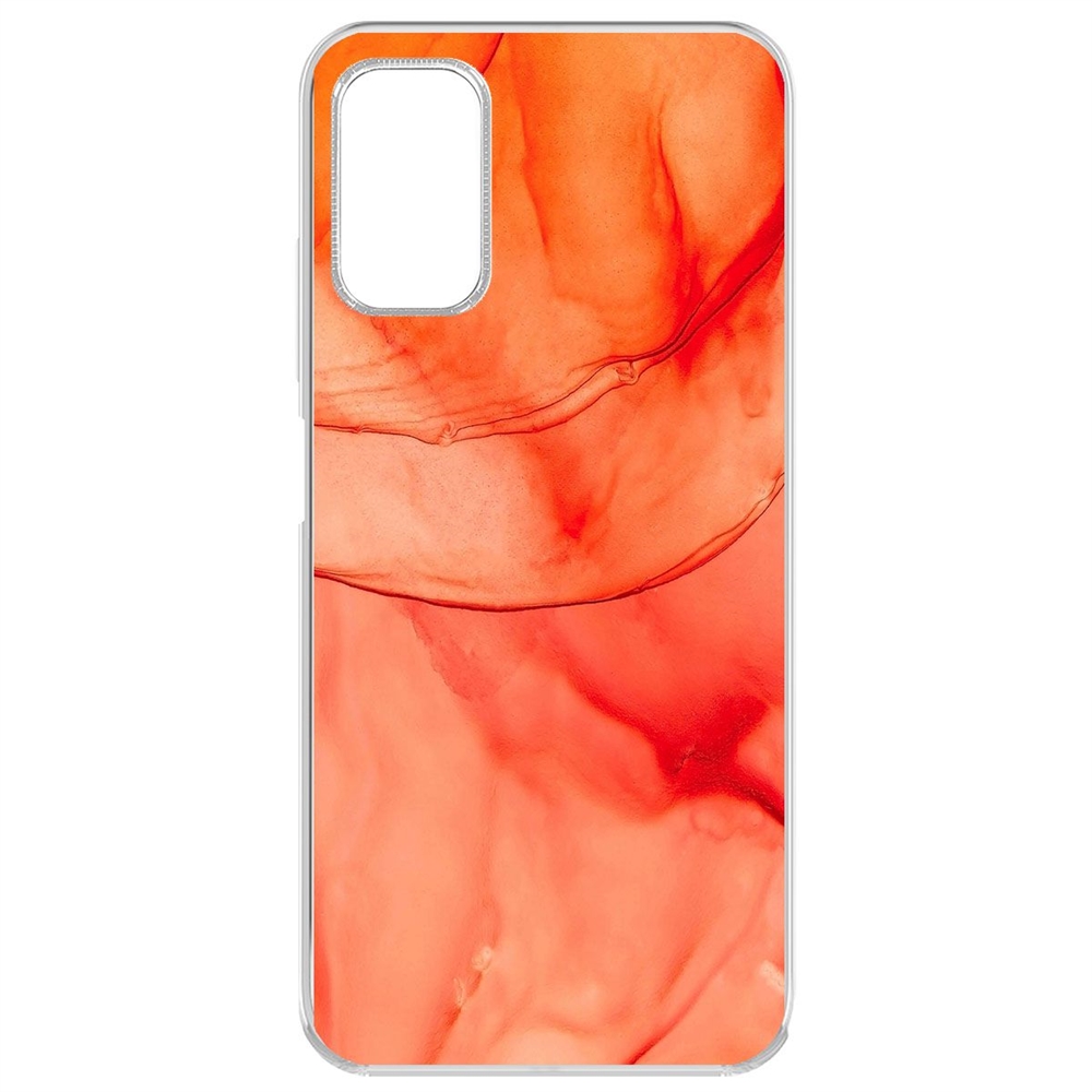 

Чехол-накладка Krutoff Clear Case Абстракт оранж для Xiaomi Redmi Note 10T/ Poco M3 Pro, Прозрачный