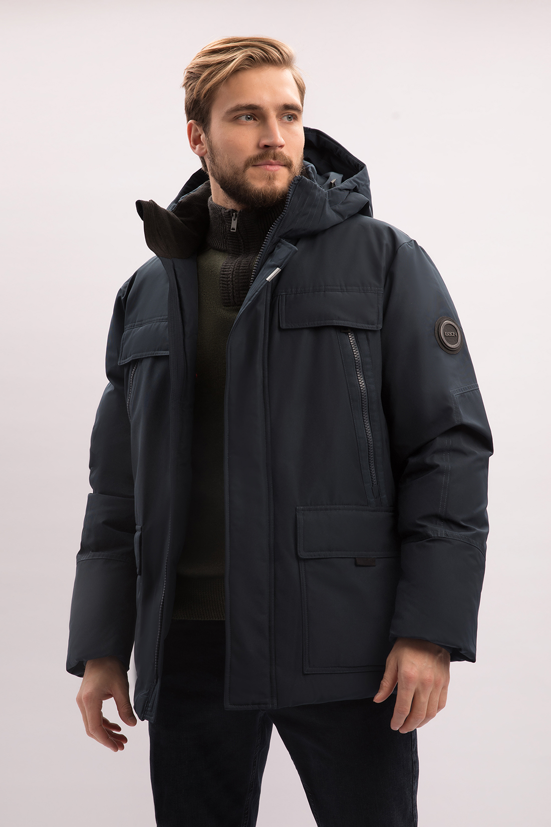 

Пуховик мужской Baon B501506 синий 3XL, B501506