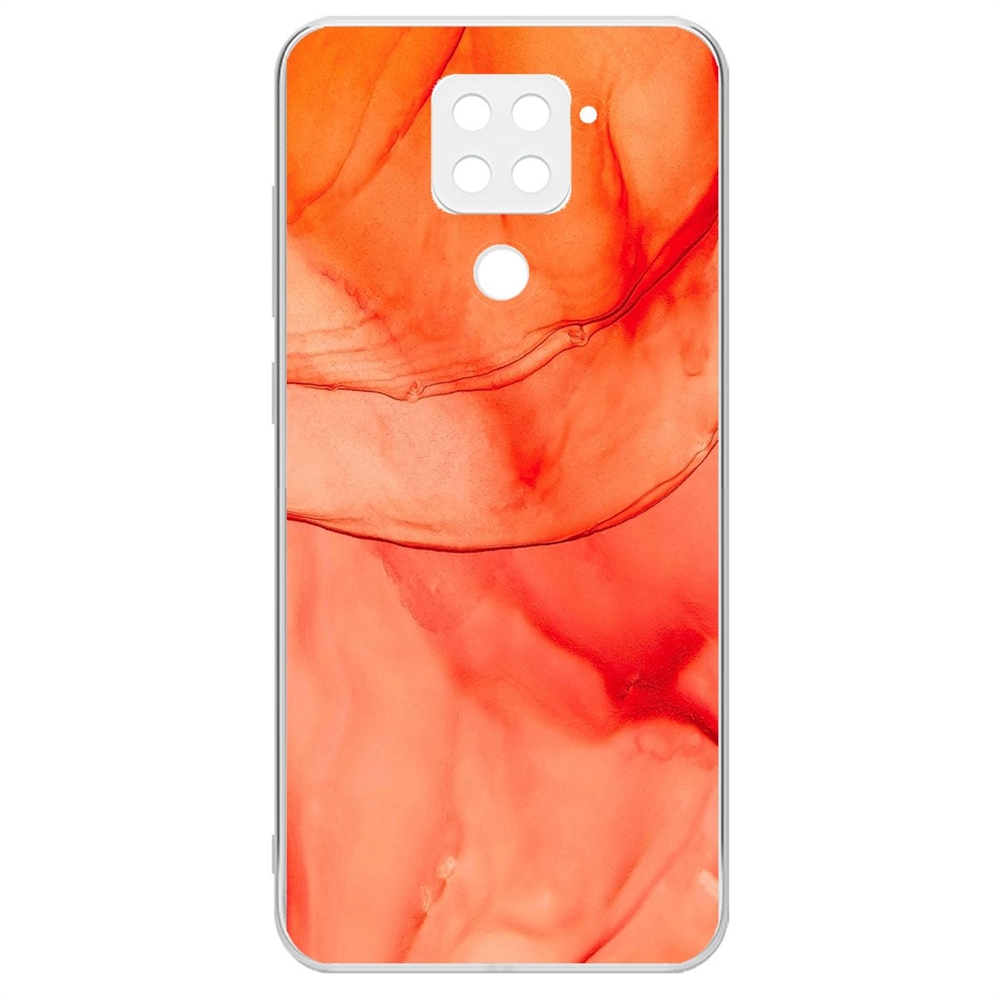 

Чехол-накладка Krutoff Clear Case Абстракт оранж для Xiaomi Redmi Note 9, Прозрачный