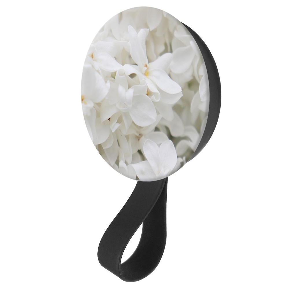 фото Кольцо-держатель с зеркалом krutoff для телефона белые лилии