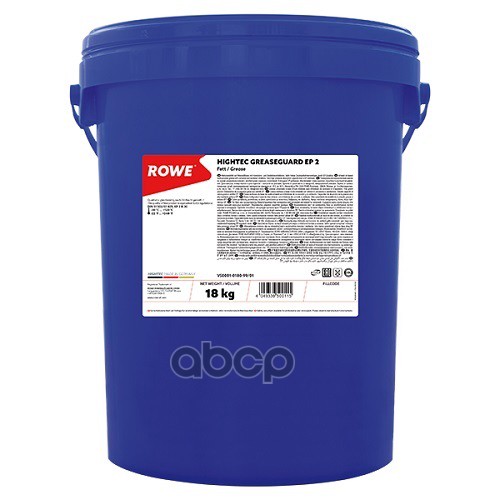 

Смазка Rowe Hightec Grease Guard Ep 2 Коричневая 18 Кг Rowe 50001-0180-99