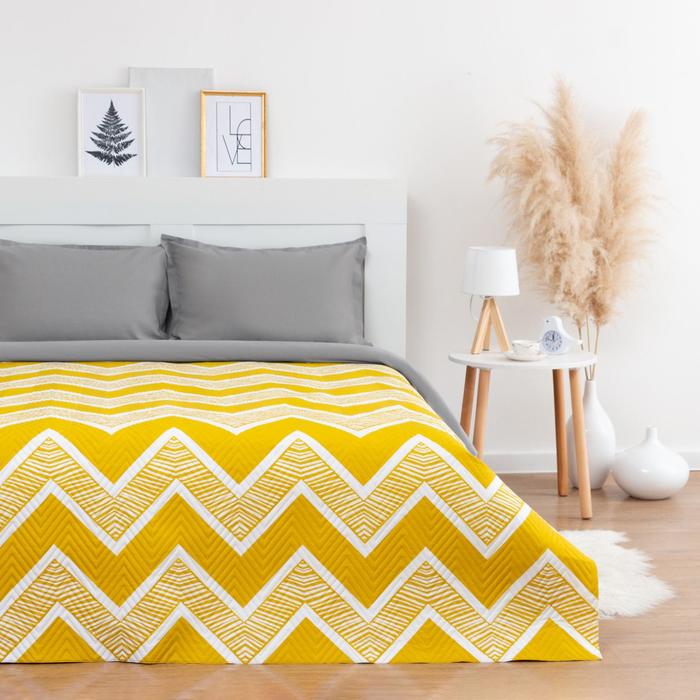 

LoveLife Покрывало LoveLife 2 сп Зигзаги цв. желтый, 180x210±5см, микрофайбер, 100% п/э