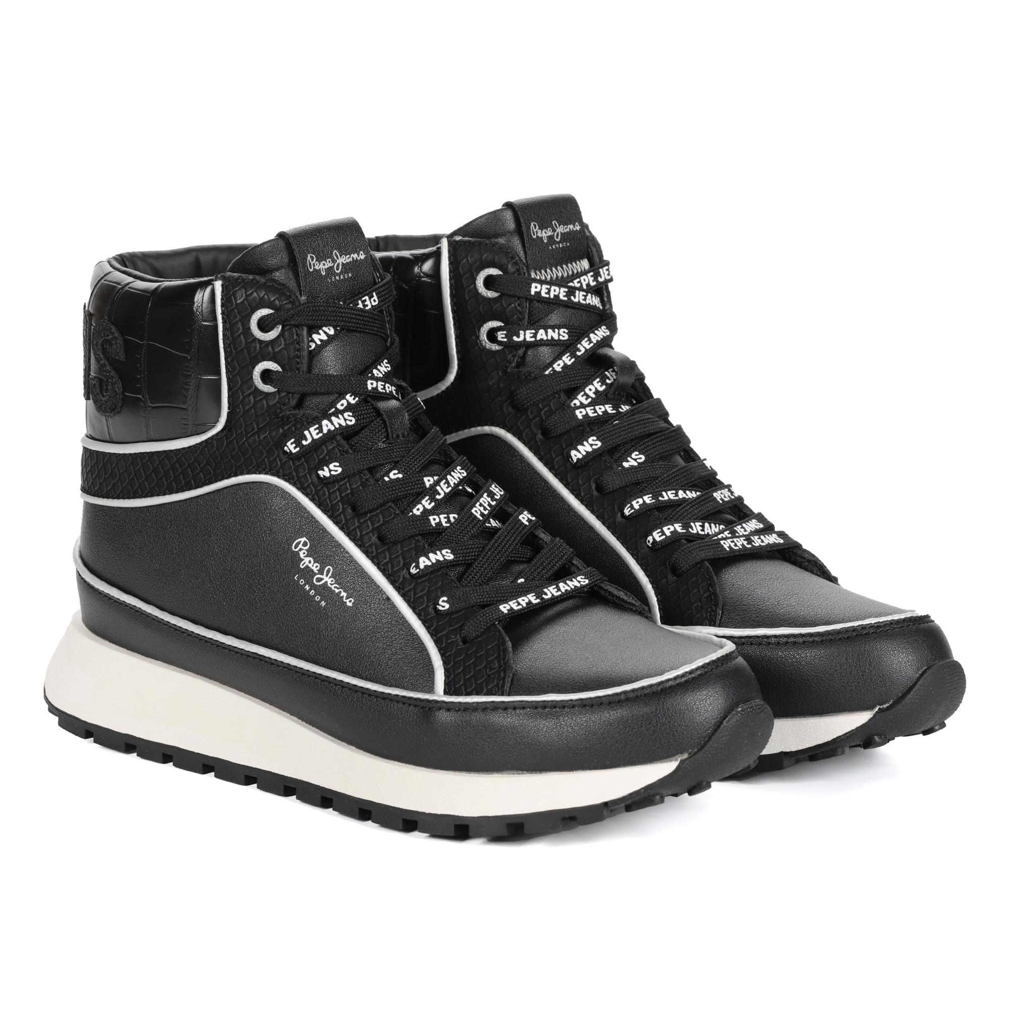 фото Ботинки женские pepe jeans london dean patch pls31377 черные 37 eu