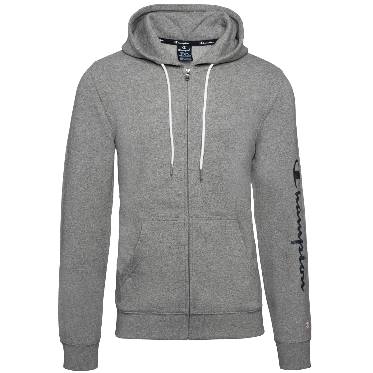 фото Толстовка мужская champion legacy american classics hooded full zip sweatshirt серая s