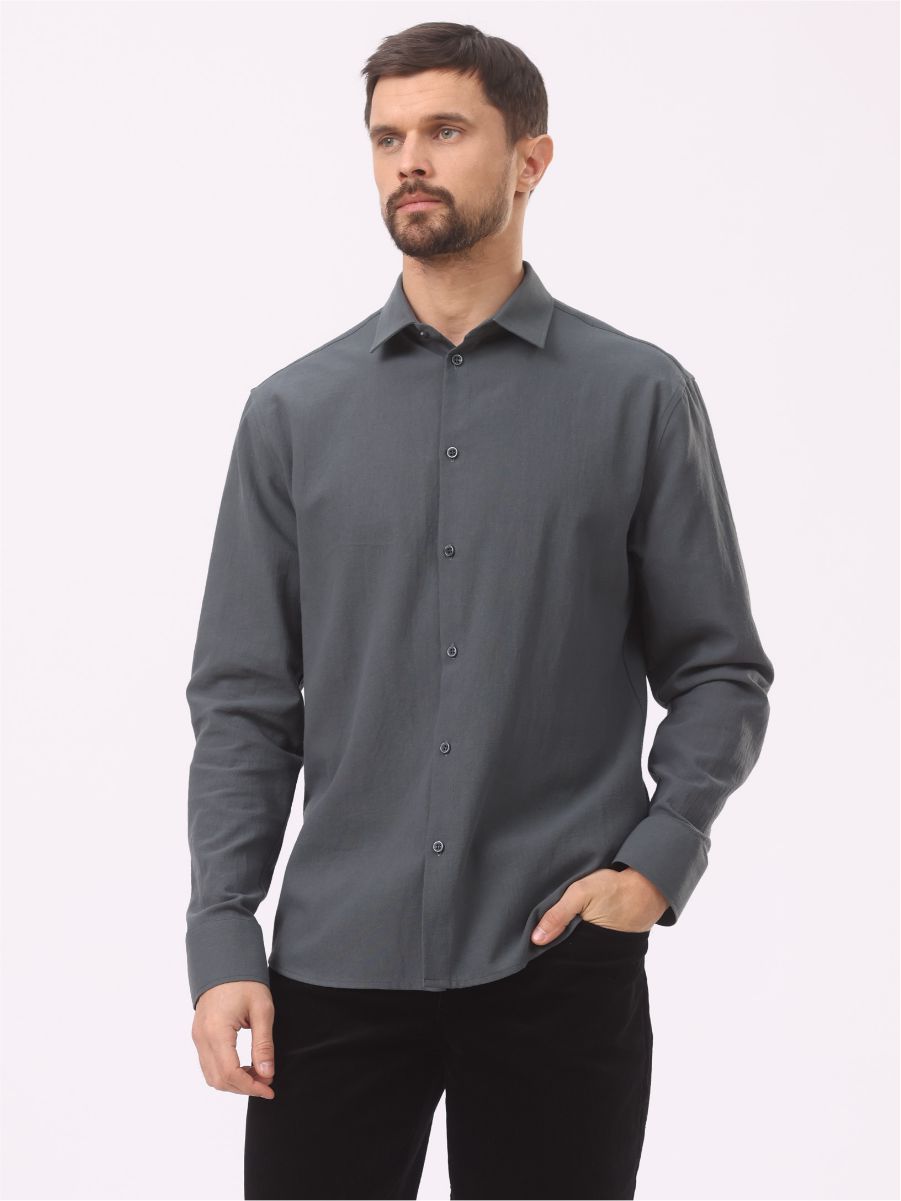 

Рубашка мужская UOMO D`ORO 100000001 серая 48/170-176, Серый, 100000001