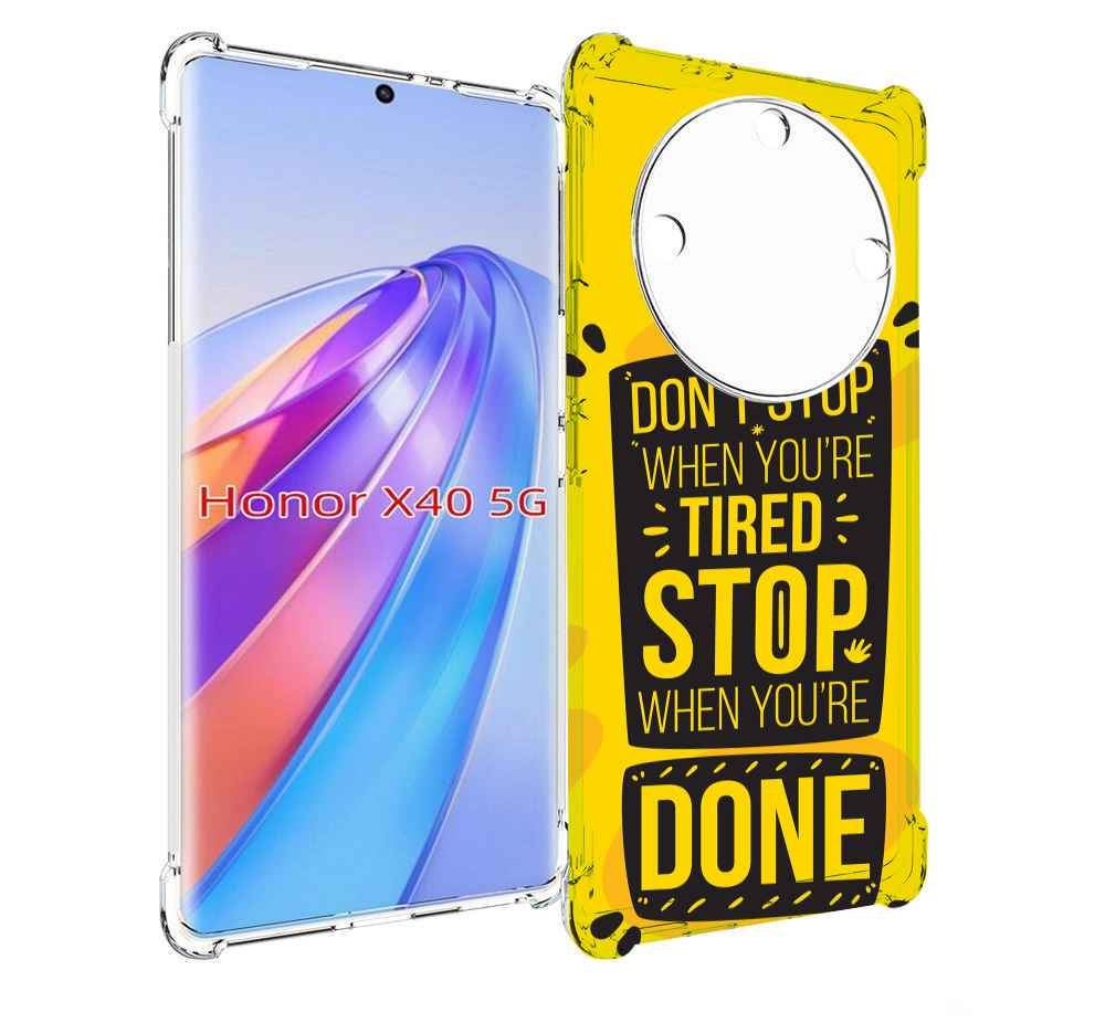 

Чехол MyPads yellow-done для Honor X40, Прозрачный, Tocco