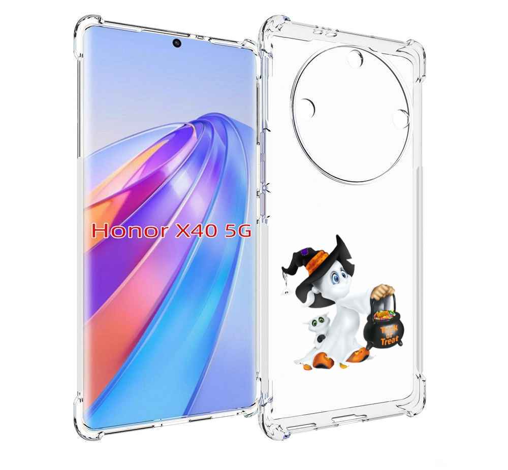

Чехол MyPads Маленький призрак для Honor X40, Прозрачный, Tocco