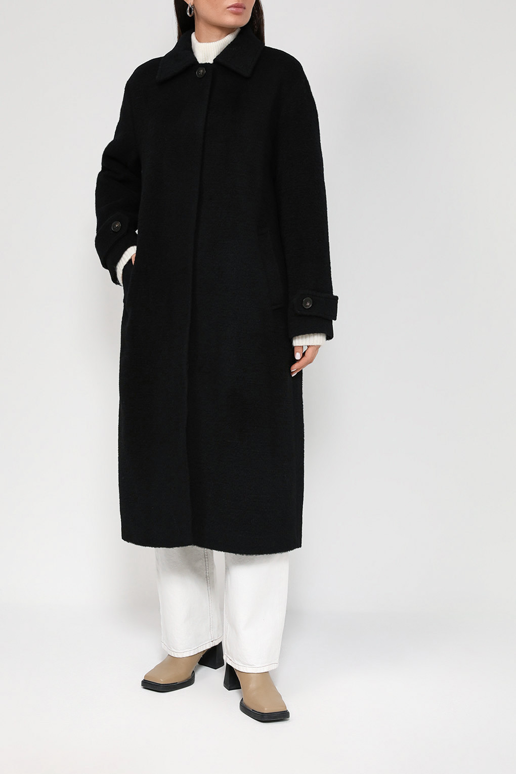 Пальто женское SABRINA SCALA SS22076181-001 черное 46 RU