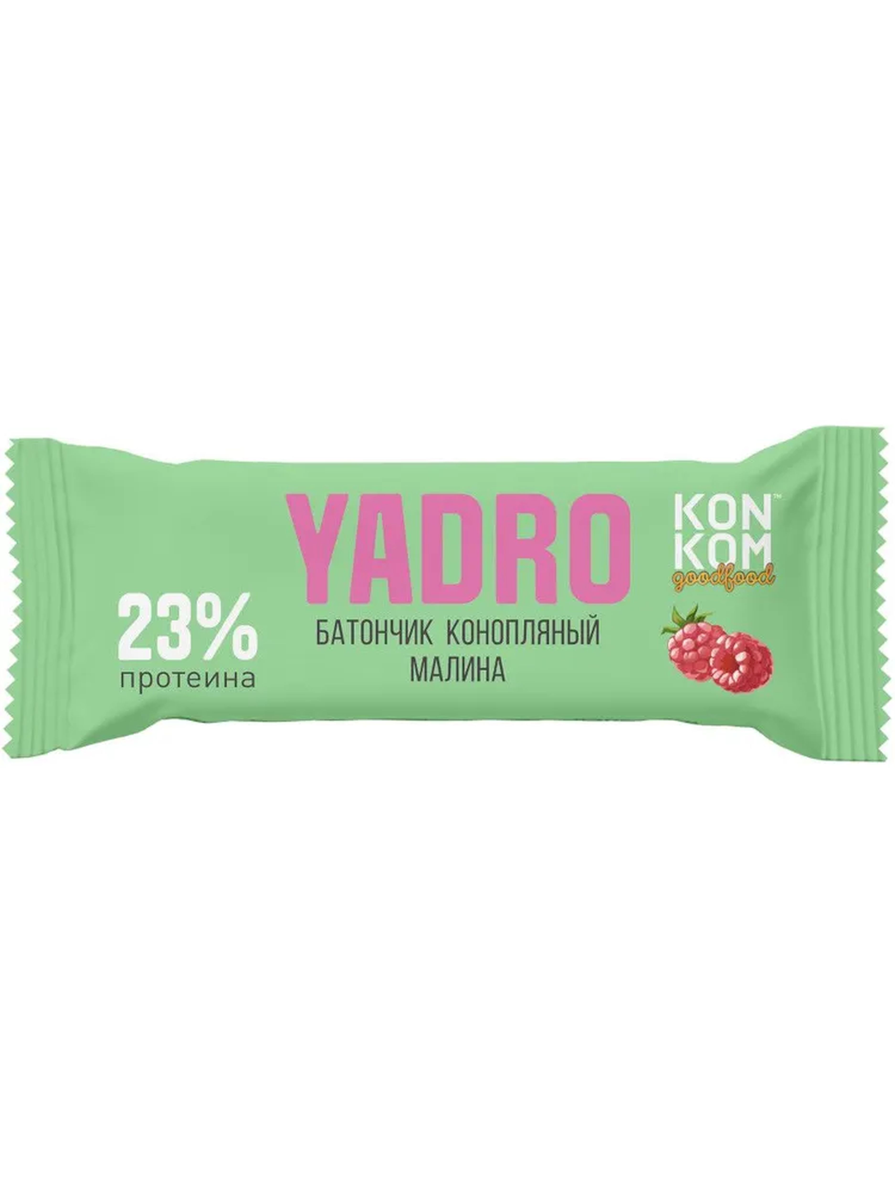 

Батончик из ядер семян конопли Konkom Yadro Energy с малиной 47 г, Батончик из ядер семян конопли YADRO Energy, МАЛИНА, 47 гр.
