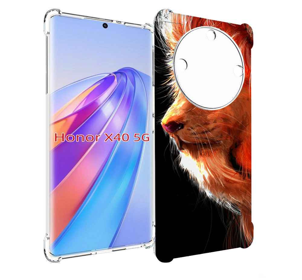 

Чехол MyPads Арт-рисунок-льва мужской для Honor X40, Прозрачный, Tocco