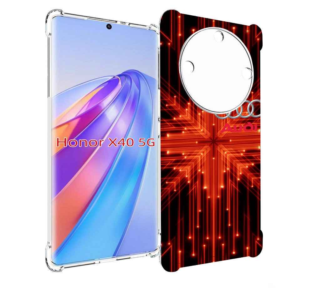 

Чехол MyPads Ауди-на-неоновом-фоне для Honor X40, Прозрачный, Tocco
