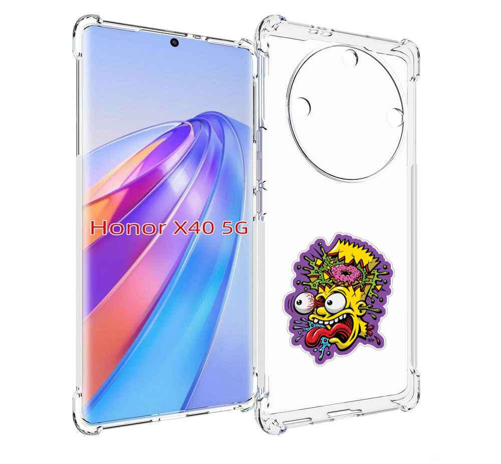 

Чехол MyPads Барт-Симпсон для Honor X40, Прозрачный, Tocco
