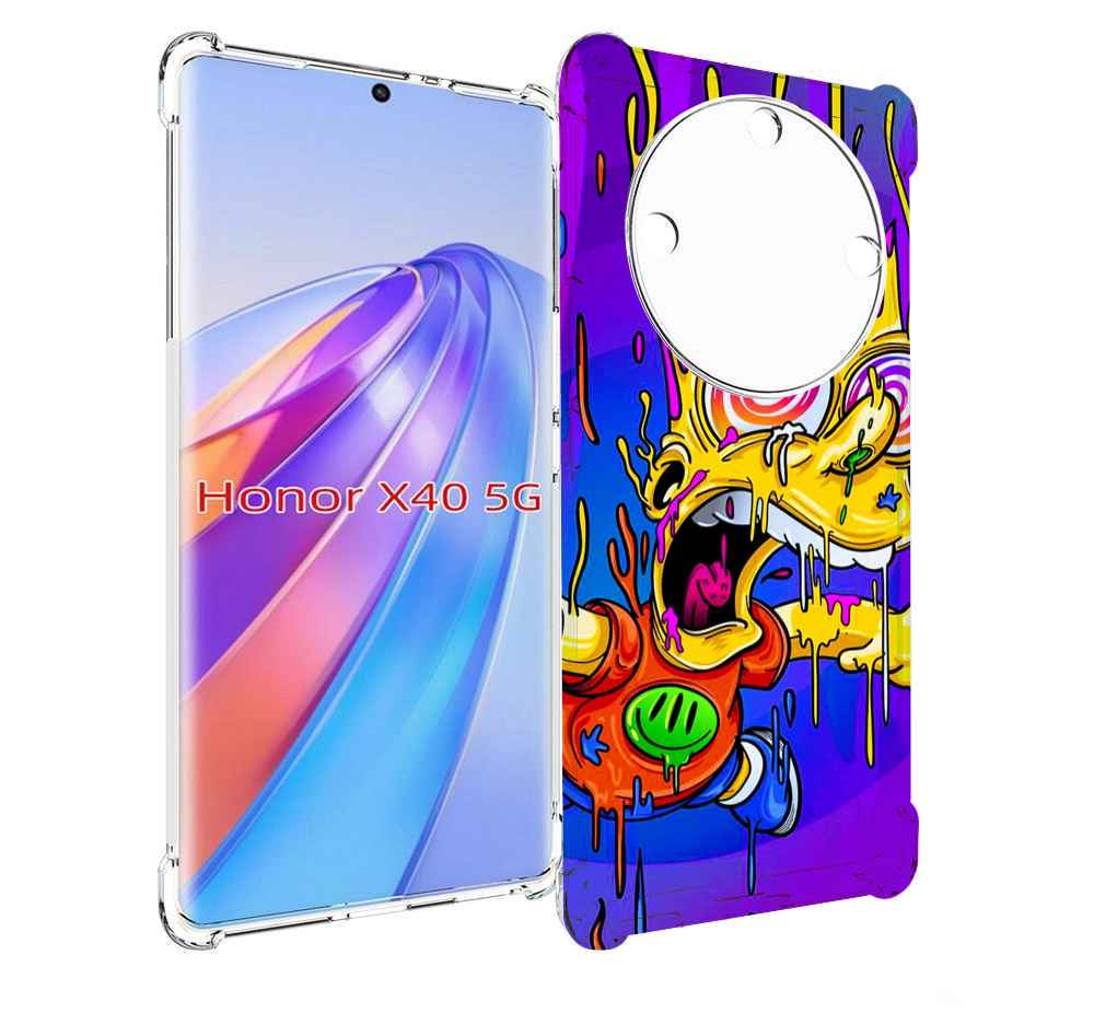 

Чехол MyPads Барт-арт-стрит для Honor X40, Прозрачный, Tocco