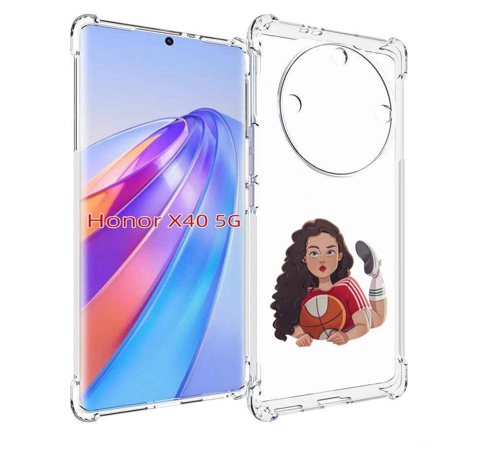 

Чехол MyPads Баскетболитска-в-гольфах женский для Honor X40, Прозрачный, Tocco