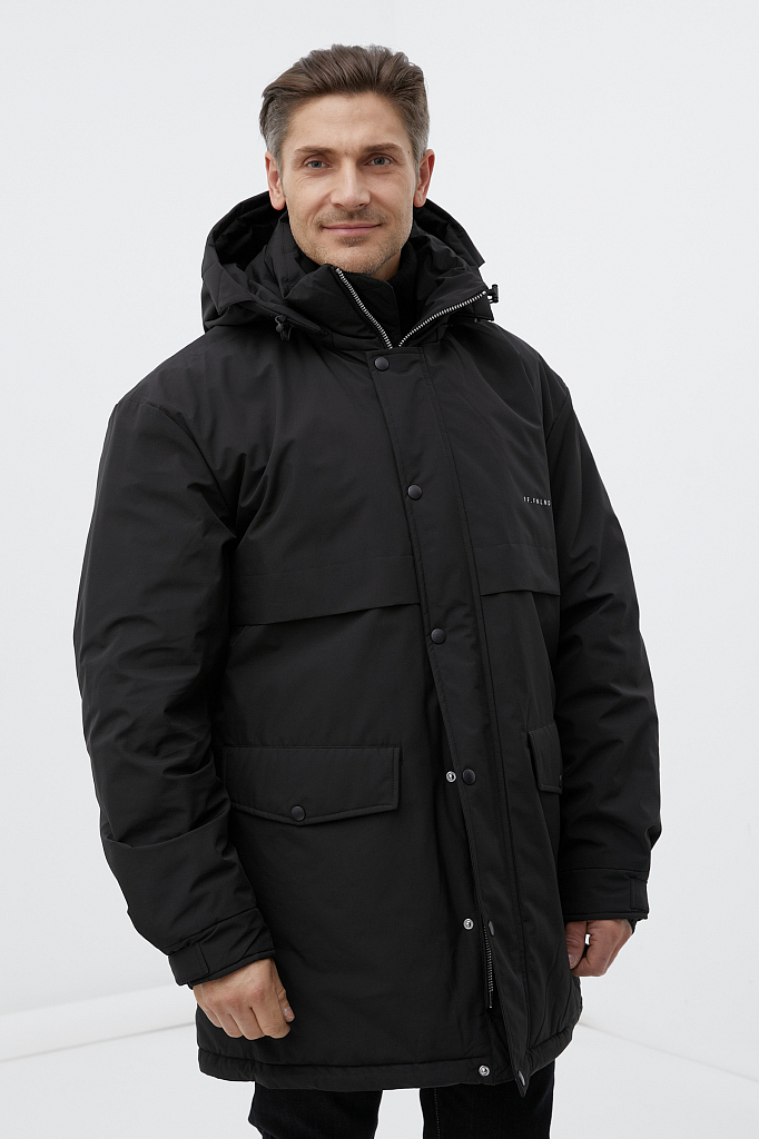 фото Зимняя куртка мужская finn flare fab21065 черная 5xl